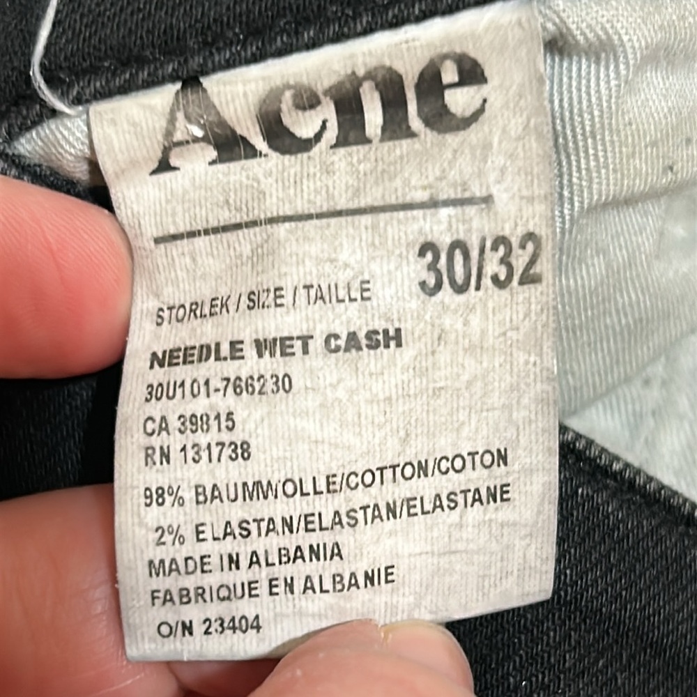 Acne Women's Straight Leg Jeans - Black - Picture 7 of 7